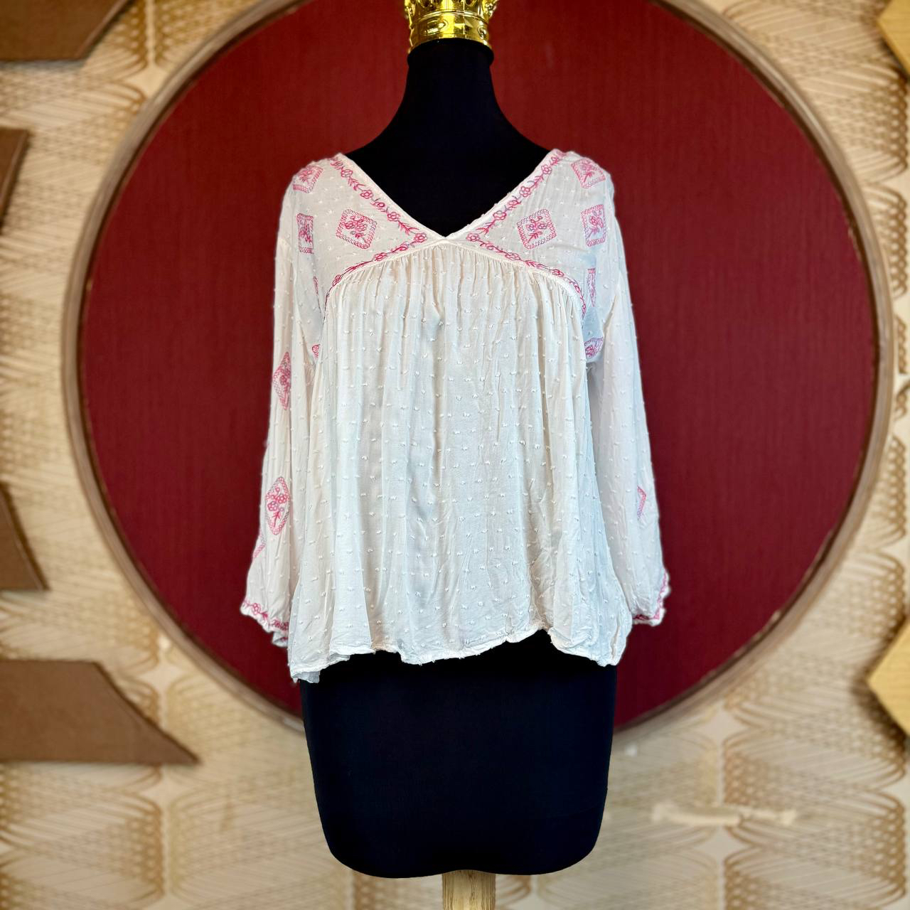 JPEG image-4671-AE96-B0-6 شومیز گلدوزی - تصویر 1